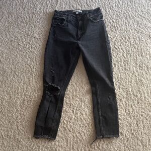 High-rise Black Jeans